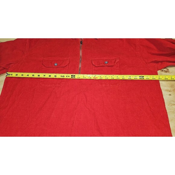 VTG 90s Marlboro Unlimited Red Corduroy 1/2 Zip Pullover Shirt Jacket XL XLarge - Picture 10 of 12